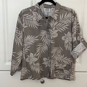Tropical Linen Blouse
